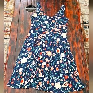 Boden Women's Jersey Tropical Print Sleeveless Fit & Flare Dress Sz 10